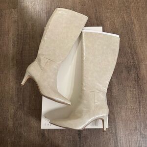 a new day Cream Heeled Boots